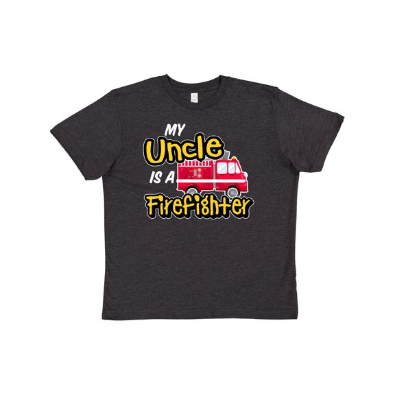 Inktastic My Uncle is a Firefighter with Fire Truck Youth T-Shirt