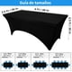 thumbnail image 2 of 2 Mantel Elástico para Mesa Rectangular, Mantel Ajustable, Funda de Mesa Elástica Lavables y Resistentes a Las Arrugas, Mantel Rectangular Negro de Elastano (4 Pies), 2 of 9