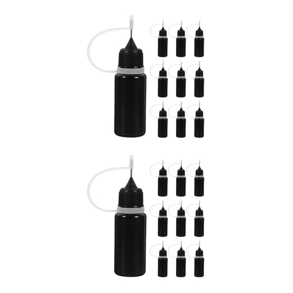 Worgeous 20 pcs  Applicator Bottles Pointed Tip Squeezable Bottles Portable Travel Squeeze Bottle with Caps For Glue And Liquid Dispensing