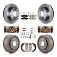 thumbnail image 1 of Transit Auto Front Rear Disc Brake Rotors Semi-Metallic Pads and Drum Kit (9Pc) for Car Jeep Wrangler Cherokee with 9" Diameter K8A-105604, 1 of 11