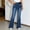 #11Dark Blue, variant on MYAOYI Bell Bottom Jeans for Women High Waisted Stretchy Flare Jeans Pull Wide Leg Flared Pants with Pockets