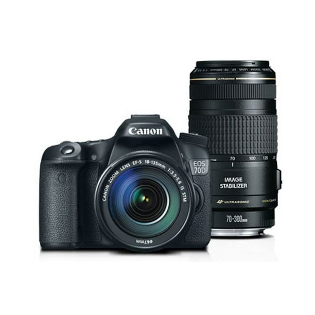 selecteer College rem Canon EOS 70D DSLR Camera with 18-135mm and 70-300mm Lenses Kit -  Walmart.com