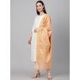 thumbnail image 5 of Janasya Indian Women's Off White Crepe Silk Solid Kurta with Pant and Dupatta, 5 of 9