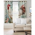thumbnail image 2 of Vintage Rooster Blackout Curtains for Bedroom Living Room Darkening Curtains 84 Inch Length 2 Panels Set Eucalyptus Leaves Animals Spring Roses Window Curtain Window Treatment Grommet Drapes 42"x84", 2 of 9
