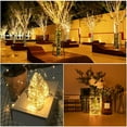 thumbnail image 4 of Solar String Lights, 100 LED Solar Fairy Lights 33 feet 8 Modes Lights Waterproof Outdoor String Lights for Garden Patio Gate Yard Party Wedding Indoor Bedroom Warm White 4Pack, 4 of 9
