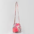 thumbnail image 1 of Bolso bohemio para mujer, bolso de lona con cordón y borla, bolso de playa de verano (rojo rosa), 1 of 8