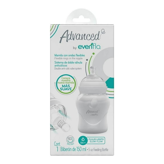 Biberón Advanced by Evenflo Bold Flujo Lento 5 oz 1 Pieza