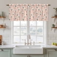 thumbnail image 2 of Pink Spring Floral Tier Curtains, Watercolor Botanical Summer Light Filtering Kitchen Curtains, 2Pcs Rod Pocket Half Window Treatments Panels for Sink Cafe Cabinet Camper 27.5x24 Inches, 2 of 9