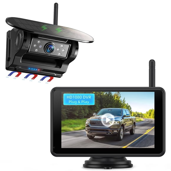 Cámara de respaldo inalámbrica eRapta AWTCM501 con pantalla táctil de 5" HD1080P