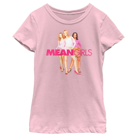 Girl's Mean Girls The Plastics Group Shot Graphic Tee Light Pink X Small