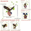 thumbnail image 3 of Zhourta 4th of July 2D Eagle Acrylic Car Hanging Ornament Design Patriotic Red White Blue for Memorial Day Backpack Tag, 3 of 9