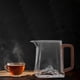 thumbnail image 1 of Tetera con infusor y mango de madera, tetera de vidrio de borosilicato para té de hojas sueltas, infusor de té para una taza, 1 of 2