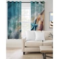 thumbnail image 4 of Ocean Waves Blackout Curtains for Bedroom Living Room, Beach Shells Starfish 63 In Long Thermal Insulated Room Darkening Drapes Grommet Window Treatments, 42 x 63 In, 4 of 9