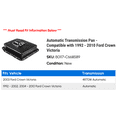 thumbnail image 2 of Automatic Transmission Pan - Compatible with 1992 - 2010 Ford Crown Victoria 1993 1994 1995 1996 1997 1998 1999 2000 2001 2002 2003 2004 2005 2006 2007 2008 2009, 2 of 2