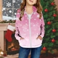thumbnail image 2 of LRen Girls Zip Up Hoodies Christmas Kids Casual Long Sleeve Sweatshirt Fall Jacket with Pockets,E-Pink,4-5 Years, 2 of 5
