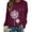 Violet, variant on Women Dandelion Print Pullover Crew Neck Long Sleeves Casual Loose Sweatshirt