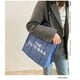 thumbnail image 4 of Bolso Mano Lona Con Letras Bolso Gran Capacidad (Azul), 4 of 9