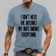 thumbnail image 2 of SOMOWI T-Shirts pour Hommes à Imprimé de Lettres, Manches Courtes, Col Rond, Floral, Tendance Mode, Couche de Base, T-Shirts Graphiques Bleu Clair, TG, 2 of 4