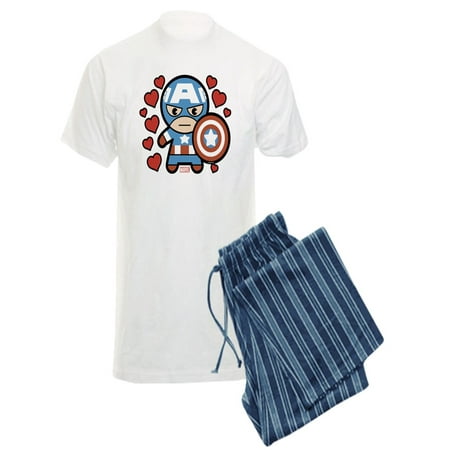 

CafePress - Captain America Hearts Pajamas - Men s Light Pajamas