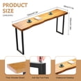 thumbnail image 2 of Counter Height Bar Table,Rectangular Narrow Pub Table for Small Space,Industrial High Top Bar Table with Metal Frame & Adjustable Feet,Easy Assembly,for Restaurants,Apartment ( 120cm), 2 of 6