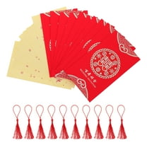 LITINKIMI Invitation Card Chinese Style Wedding Invitations 10Pcs 7.9X4.5In