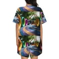 thumbnail image 6 of Rateoe Colorful Tire Tunnel Park Pattern Women's Short-Sleeved Pajama Set - 2 Piece Soft and Lightweight Sleepwear Set-XX-Large, 6 of 7
