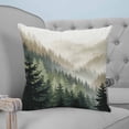 thumbnail image 4 of 20x20 Pillow Covers Set of 2, Mountains Throw Pillow Covers Decorative Couch Cushion Case, Watercolor Forest Nature Pine Trees Landscape Microfiber Square Pillowcases for Bedroom Car Living Room, 4 of 7