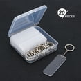 thumbnail image 5 of 1 box DIY Keychain Making Kits Including Acrylic Big Pendants 304 Stainless Steel Open Jump Rings Iron Split Key Rings Platinum & Stainless Steel color 70pcs/box, 5 of 6