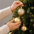 thumbnail image 5 of Christmas Ball Ornaments, 6 Pack 2.3 Inch Yellow Plastic Shatterproof Hanging Christmas Tree Decorations with Storage Bag Holiday Decor, 5 of 7