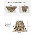 thumbnail image 6 of Waterfall Valances for Windows, Leopard Printed Kitchen Sheer Valance Curtains, Modern Animal Fur Patterns Rod Pocket Elegant Swag Valances for Living Room Bedroom, 47.2"x38.5", 1 Panel, 6 of 8