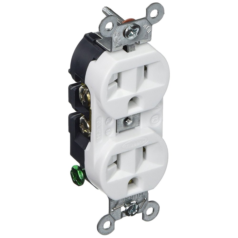 5362W Receptacle, Duplex Straight Blade, HubbelPro, 20A, 125V, SM
