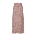 thumbnail image 4 of THDHVS Long Skirts for Women,Maxi Skirt,Ladies' Print Elastic Waistband with Zip Pockets and Knee Length Skirt Pink 2XL, 4 of 6