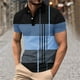 thumbnail image 3 of Mens Manga Corta Botón Abajo Camisas con Bolsillo Pulover Botón de Impresión de la Camisa de Solapa de Poliéster Cuello de Vuelta, Blusa Casual para Hombres, 3 of 4