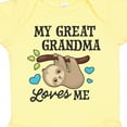 thumbnail image 4 of Inktastic My Great Grandma Loves Me with Sloth and Hearts Boys or Girls Baby Bodysuit, 4 of 5