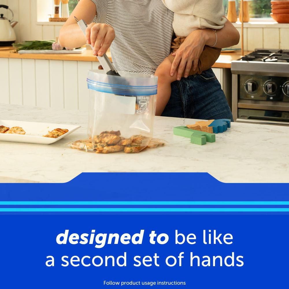 Ziploc® Freezer Bags with Stay Open Technology, Large, 76 Bags