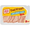 Oscar Mayer Deli Fresh Smoked Uncured Ham Sliced Lunch Meat, 9 Oz Tray