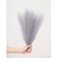 thumbnail image 4 of ZOELNIC Artificial Pampas Grass Faux 17" 6 Stems Pampas Floral Dried Pampas Grass Plant for Wedding Floor Office Boho Farmhouse Room, Grey, 4 of 6