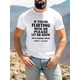 thumbnail image 1 of Camiseta informal de talla grande para hombre con eslogan divertido, 100 % algodón, cuello redondo, corte regular, ligeramente elástica, tejido de punto veraniego, 150 g/m². Camiseta gráfica divertida, 1 of 7