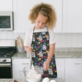 thumbnail image 2 of Multicolor Controllers Games Icons Black Pattern Kids Aprons for Girls and Boys,Adjustable Neck Strap Toddler Aprons for Kids Cooking Baking, 2 of 2