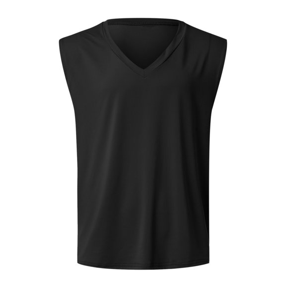 Vedolay Going Out Tops Men's V Neck Tank Shirt Casual Sleeveless Beach Summer Shirts Tops,Black M