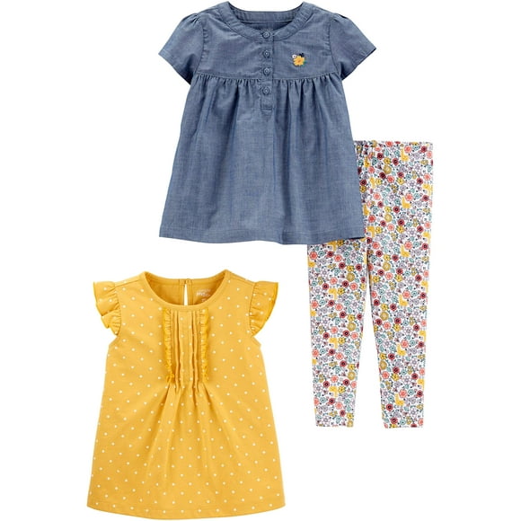 Conjunto de ropa de juego Simple Joys de Carter's Toddler Girls 2T Denim