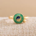 thumbnail image 3 of Mantra Buddhist Ring Good Luck Jewelry Prayer Wheel Adjustable Ring Present, 3 of 5