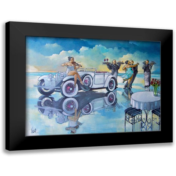 West, Ronald 14x12 Black Modern Framed Museum Art Print Titled - A Vintage Affair