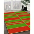 thumbnail image 2 of Ahgly Company Indoor Rectangle Patterned Neon Red Area Rugs, 2' x 3', 2 of 6