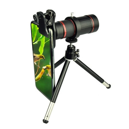 Viflosae HD Cellphone Telephoto Lens Universal Optical 18x Monocular Telescope Binoculars Magnifier Telescopic Spyglass/Tripod Electronics Gadgets Up to 60% off