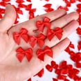 thumbnail image 6 of Red Mini Satin Ribbon Bows Tiny Crafts Bows Decoration Wedding Gift Box Ornament 500pcs Small Tiny Red Ribbon Bows for DIY Crafts Sewing Appliques, 6 of 6