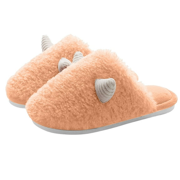 Aayomet Slippers For Women Slip On Women's Cable Knit Fur Mules Comfy Slippers,Pink 7