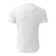 thumbnail image 5 of MIXUE Shirts For Men Summer Solid Color V Neck Short Sleeve Slim Fit Casual Pullover Tops T Shirts Holiday Wear,White,S, 5 of 6