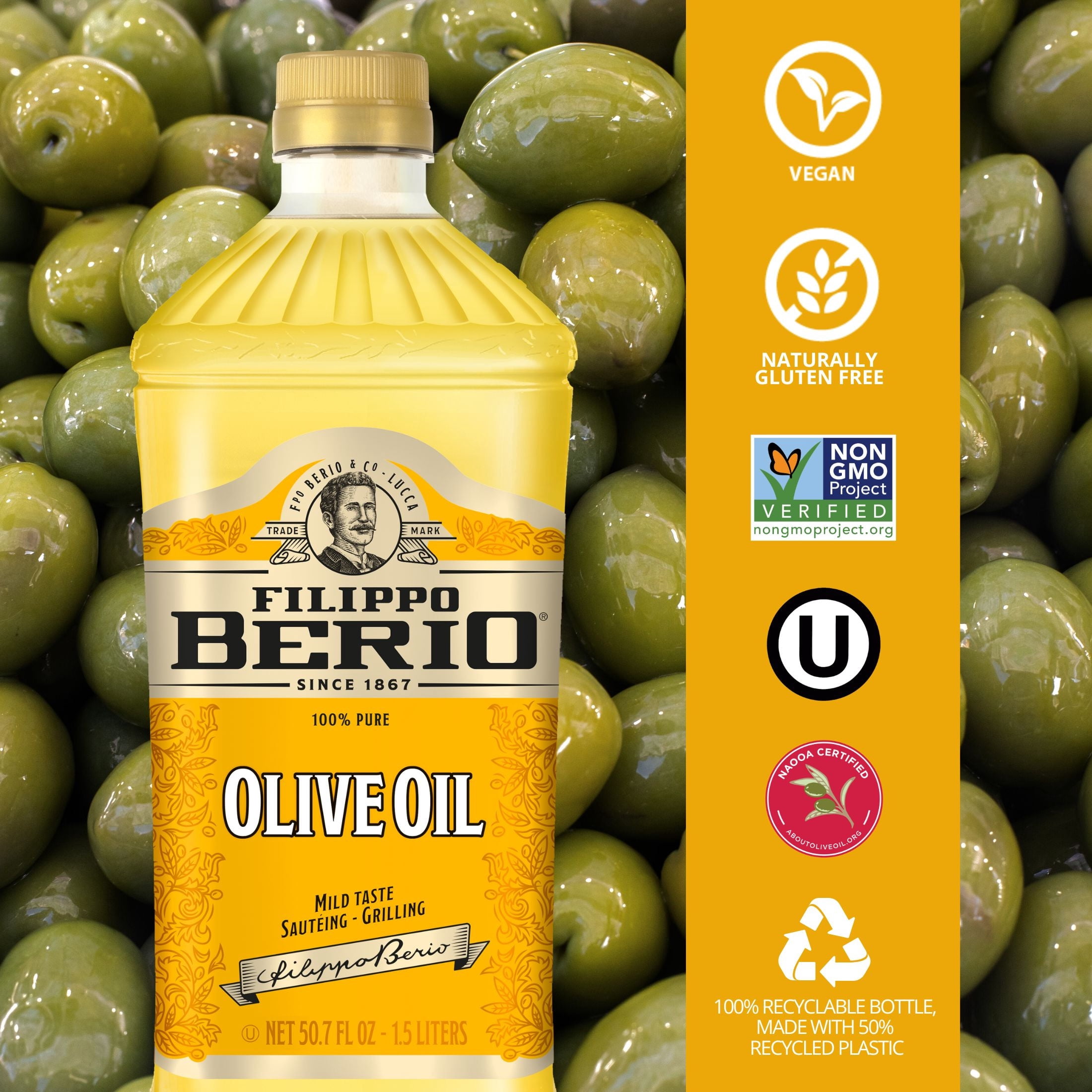 (2 pack) Filippo Berio Olive Oil 50.7 fl oz