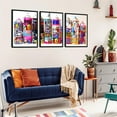 thumbnail image 3 of Hieng Large 3 Panels Abstract Wall Art Graffiti Love Grey Background Canvas Painting Poster for Street Living Room Wall Decor Unframed, 3 of 6